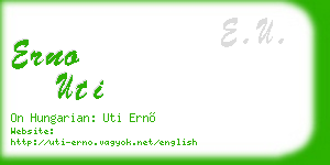 erno uti business card